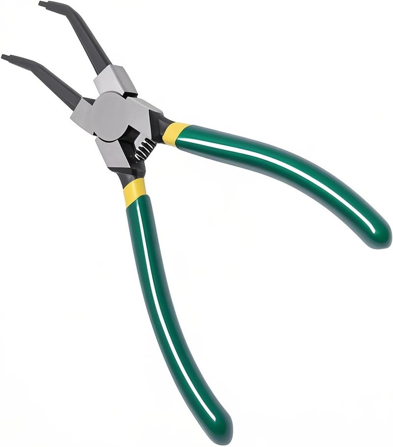BJDSI Bent Internal Snap Ring Pliers 7 inch,Internal Spring,Anti-Rust,Head Size:0.07". - Image 1